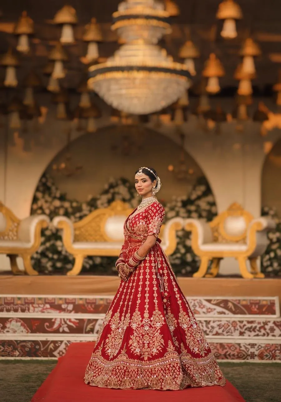 Bride in a cinematic wedding portrait